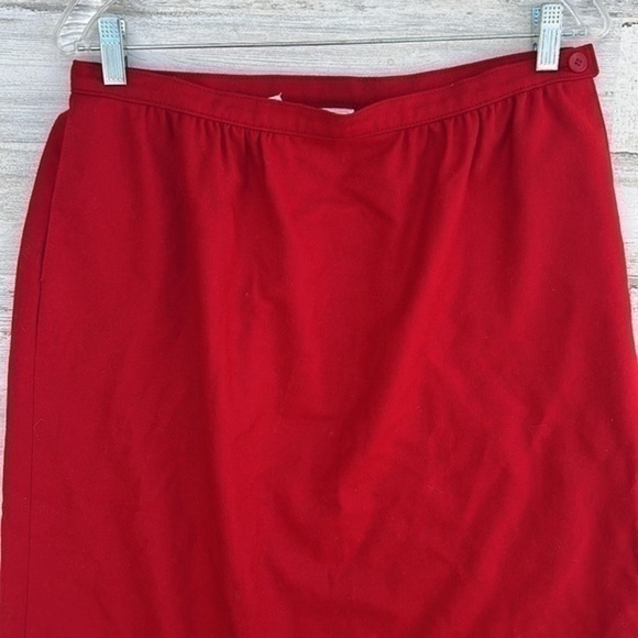 VINTAGE Pendleton Wool Red Skirt Size 12 - Picture 3 of 11